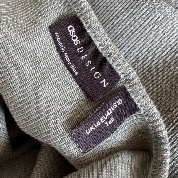 ASOS DESIGN Tall scoop neck ribbed bodysuit sz 10 - Picture 6 of 6